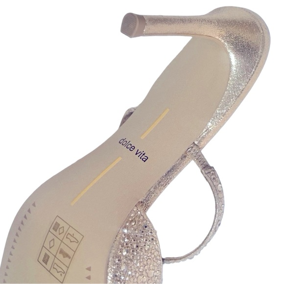 NWOB $140 Dolce Vita Rhinestone Strap Pointed Toe Heels 8.5 - Picture 5 of 7